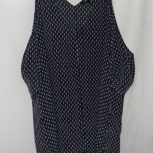 Trouve Black and White Patterned Tank Top